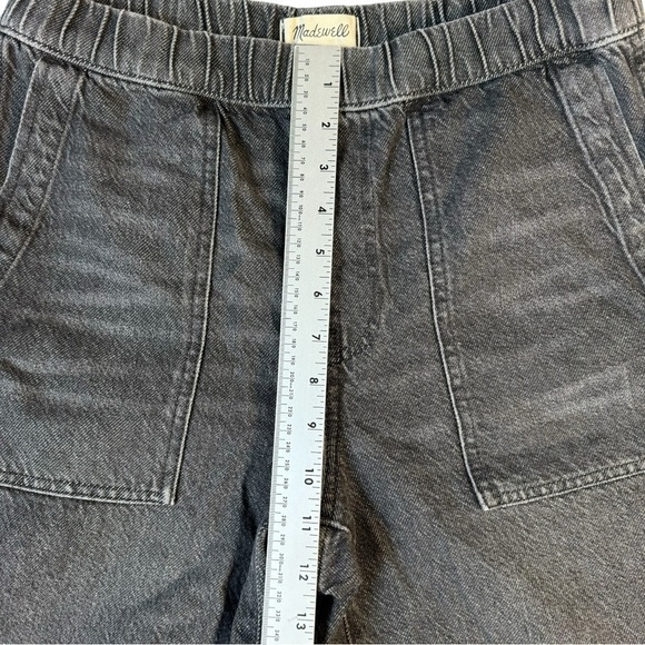 Madewell Gray Black Wide Leg Elastic Waist Jean Pants Womens Size Small - Picture 5 of 7